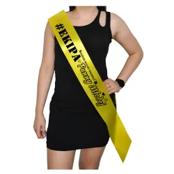 Szarfa ŻÓŁTA Wieczór Panieński Ekipa Panny Młodej